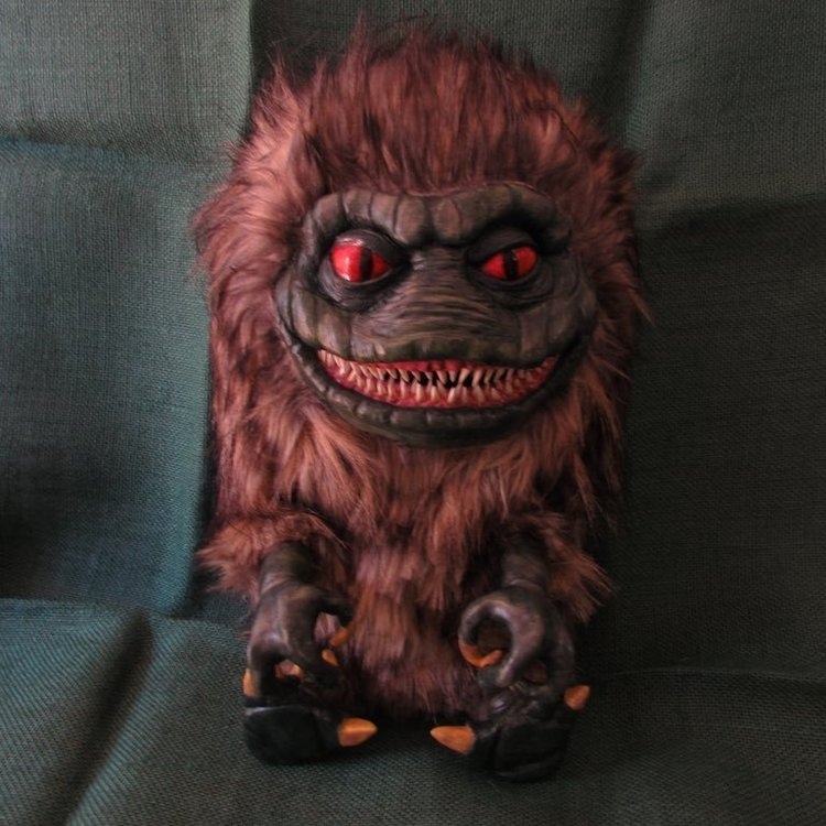 Critters Prop Doll, Space Crite ,Plush , from Movie Critters Collection, Creepy Doll Fugglers Funny Ugly Monsters â€‹Gifts for Children (A- Green)