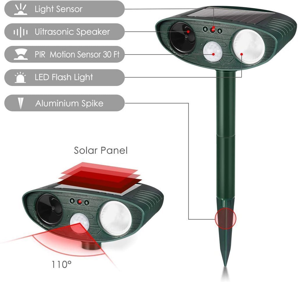 Ultrasonic Beetle Repeller - Solar Powered - Get Rid of Beetle in 48 Hours