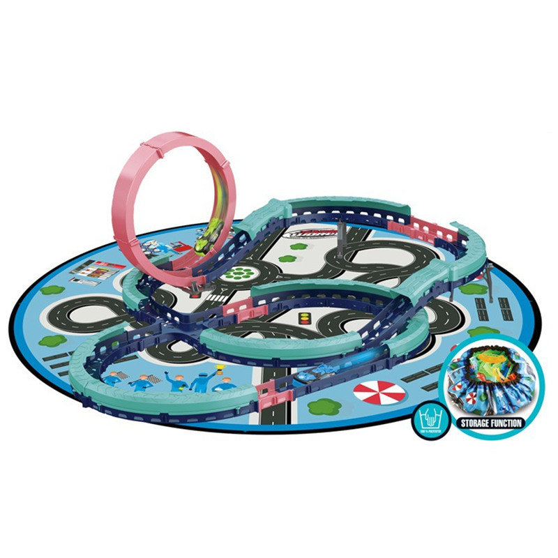 DIY Assemble RC Electric Crash Burst Racing Track with Two Cars