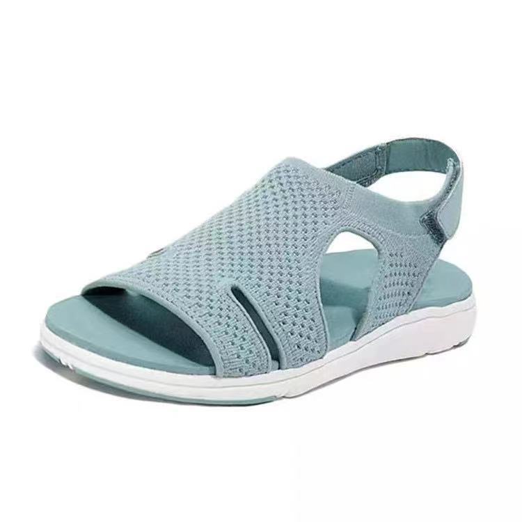 Oversized Breathable Stretch Flyknit Comfortable Casual Fish Mouth Beach Sandals