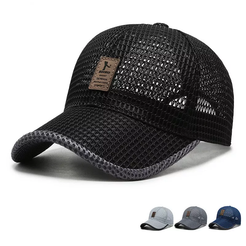 Breathable Mesh Hats Black Casual sport Hats Cap