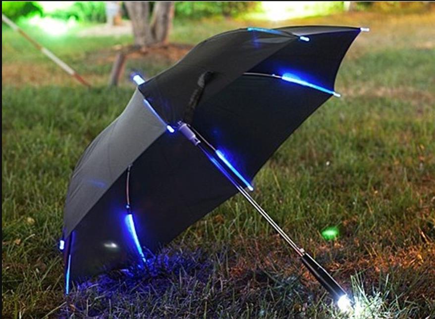 8 Rib LED Umbrella with Flashlight