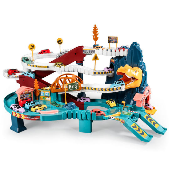 Race car tracks parking lot big adventure set