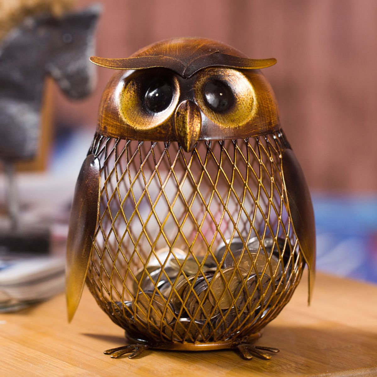 Owl Figurine Money Box
