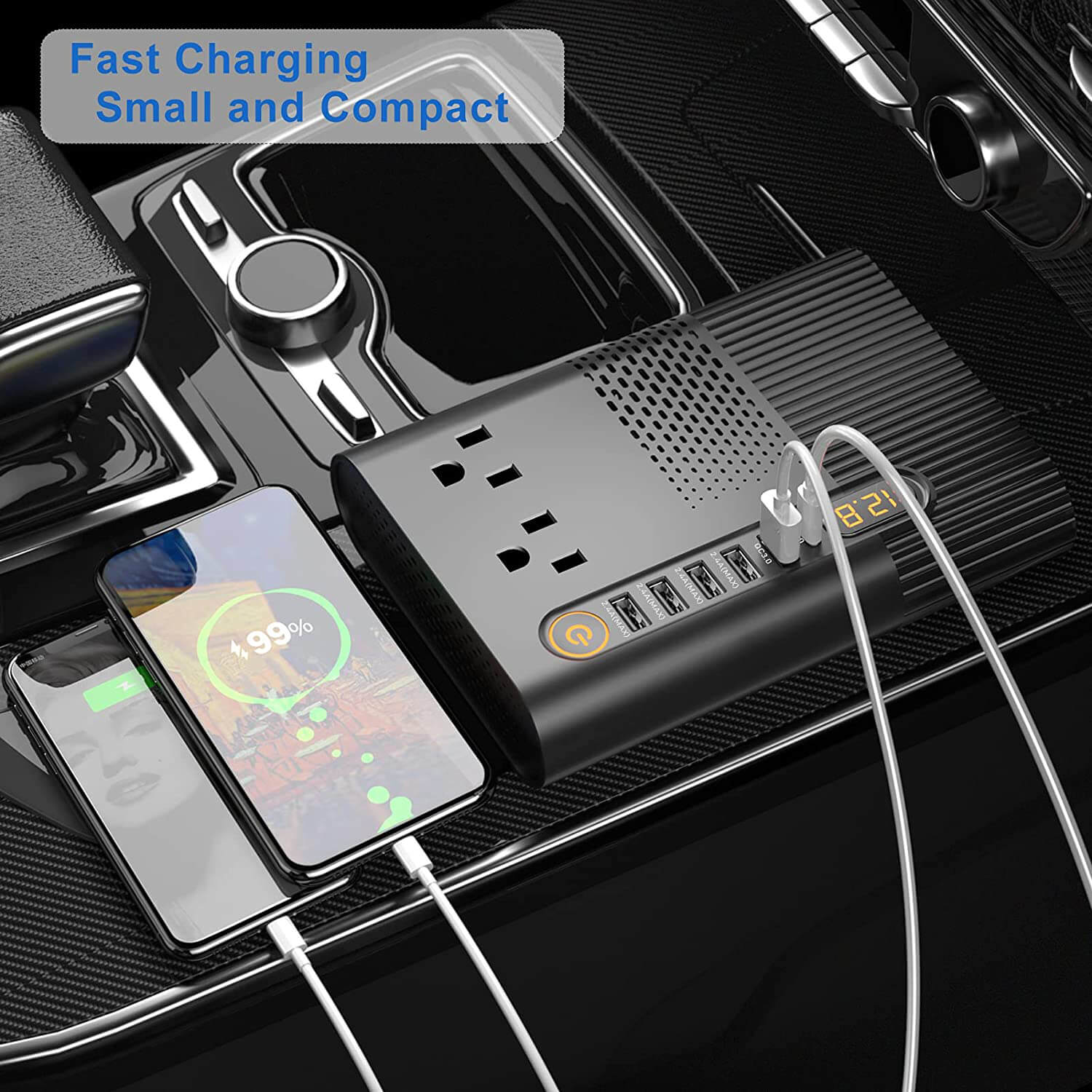 Car Power Inverter DC 12V to 110V AC converter