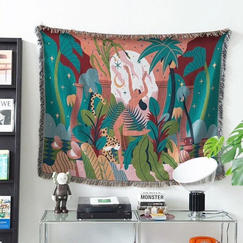 Cotton Boho Sofa Tassel Throw Blanket