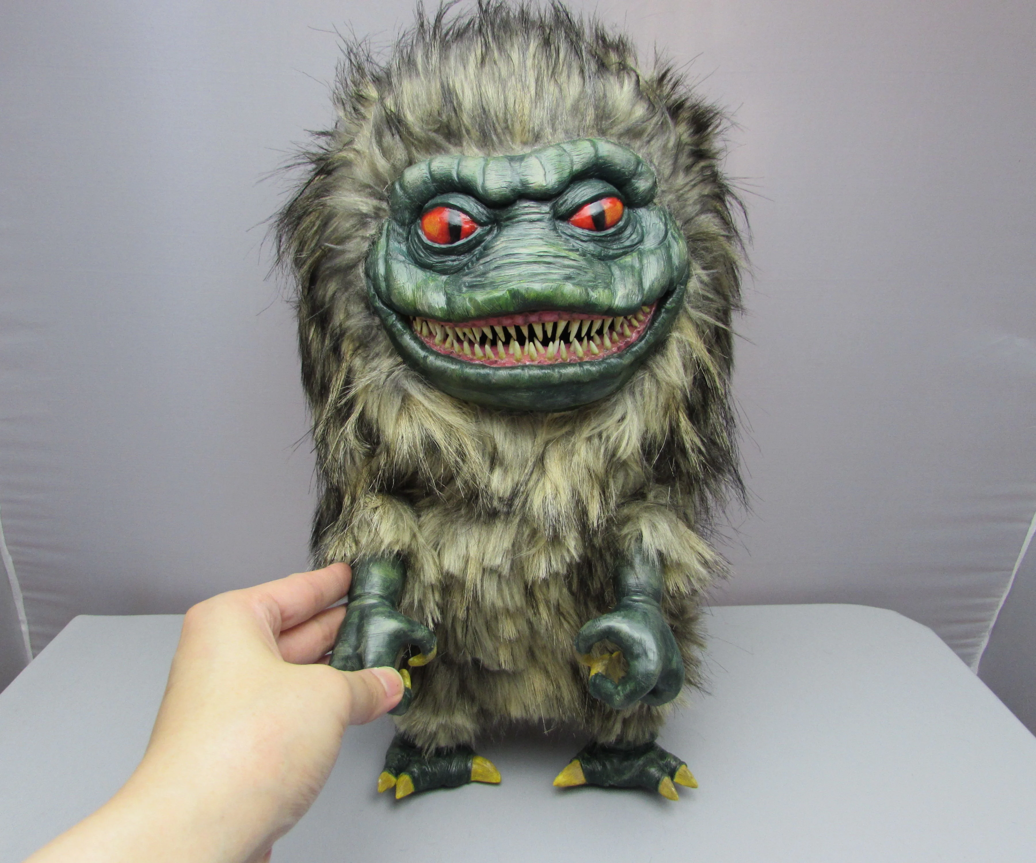 Critters Prop Doll, Space Crite ,Plush , from Movie Critters Collection, Creepy Doll Fugglers Funny Ugly Monsters â€‹Gifts for Children (A- Green)