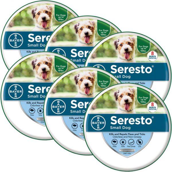 6 Pack Bayer Seresto 8 Month Prevention Kills And Repels Fleas And Ticks For Small Dogs