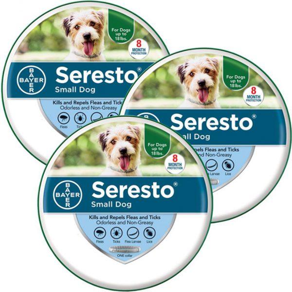 3 Pack Bayer Seresto 8 Month Prevention Kills And Repels Fleas And Ticks For Small Dogs