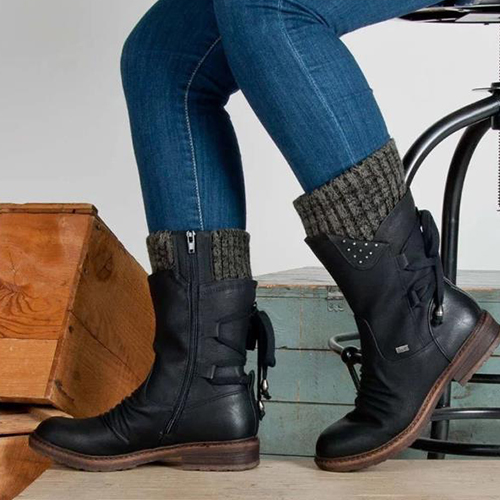 Women's Winter Warm Back Lace Up Snow Boots