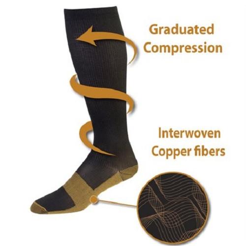 Copper Compression Socks - Support Stockings ~ Reduce Swelling!