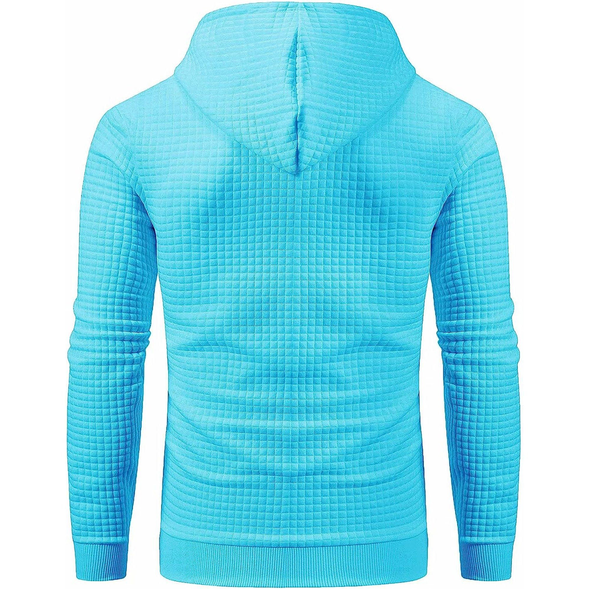 Men's Pullover Plaid Jacquard Hoodie