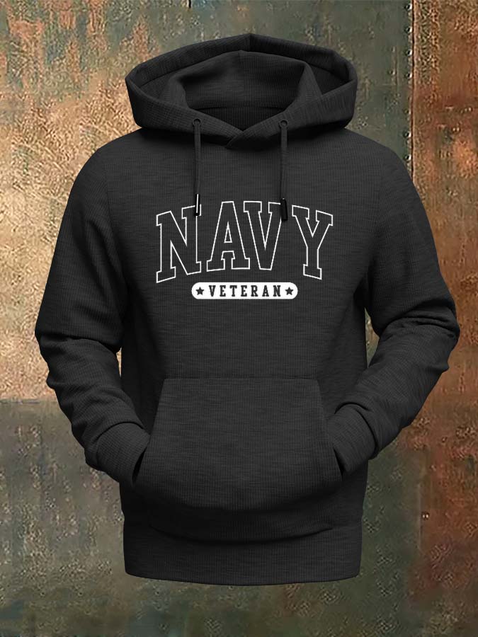 Men's Veterans Day Navy Veteran Pattern Classic Hoodie