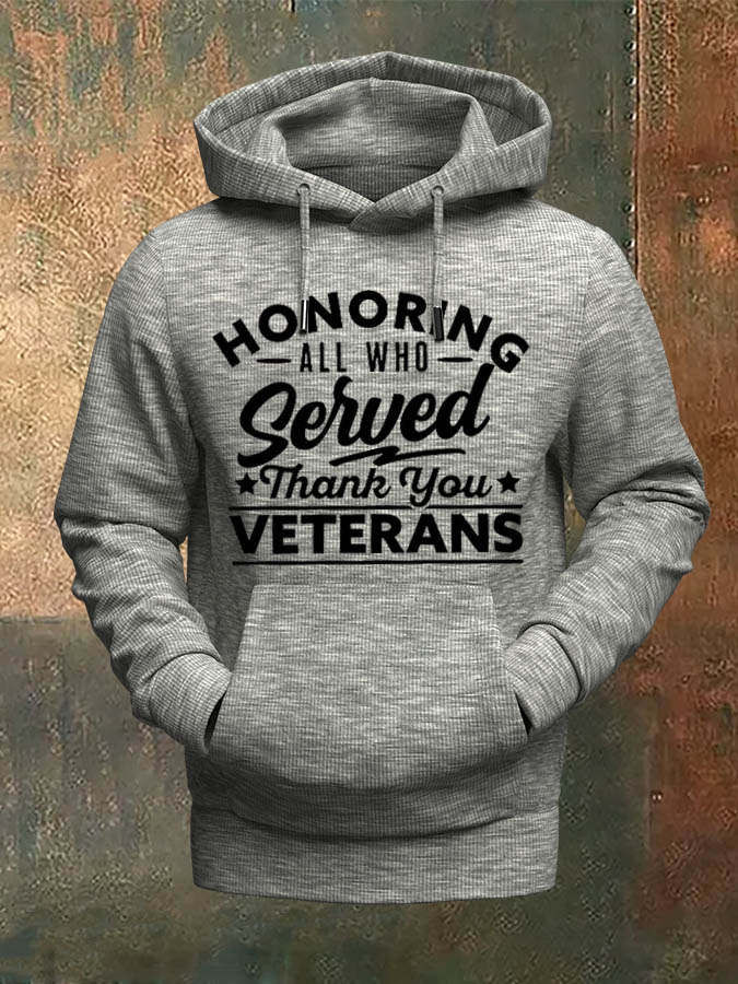 Men's Veterans Day Classic Character The King of Sinful Sots  Casual Waffle Hoodie