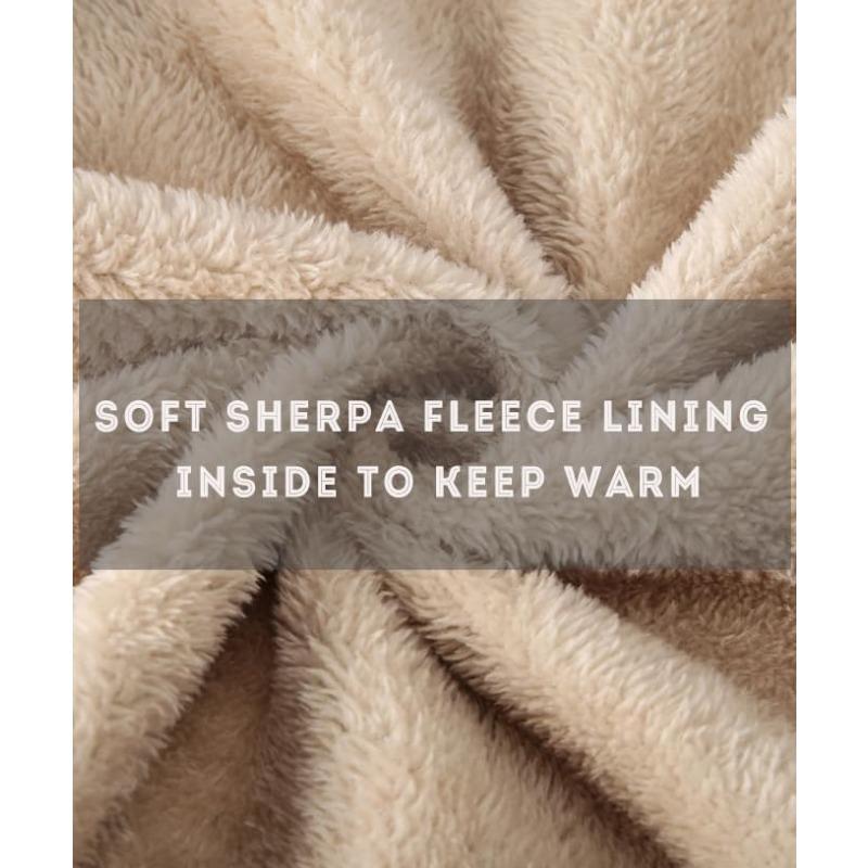 Men's Corduroy Plaid Sherpa Lined Flannel Shirt Jacket Fleece Coat