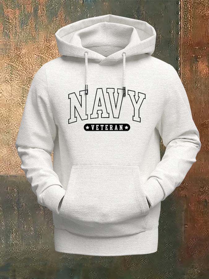 Men's Veterans Day Navy Veteran Pattern Classic Hoodie