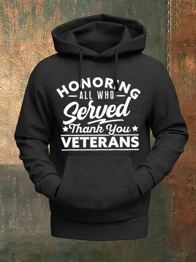 Men's Veterans Day Classic Character The King of Sinful Sots  Casual Waffle Hoodie