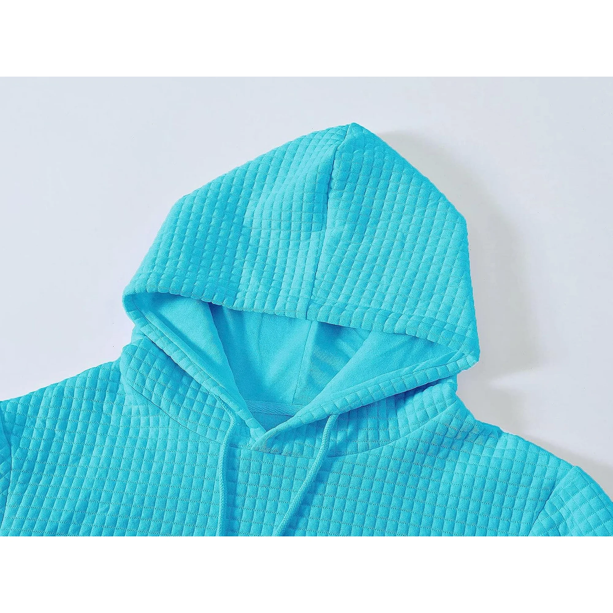 Men's Pullover Plaid Jacquard Hoodie