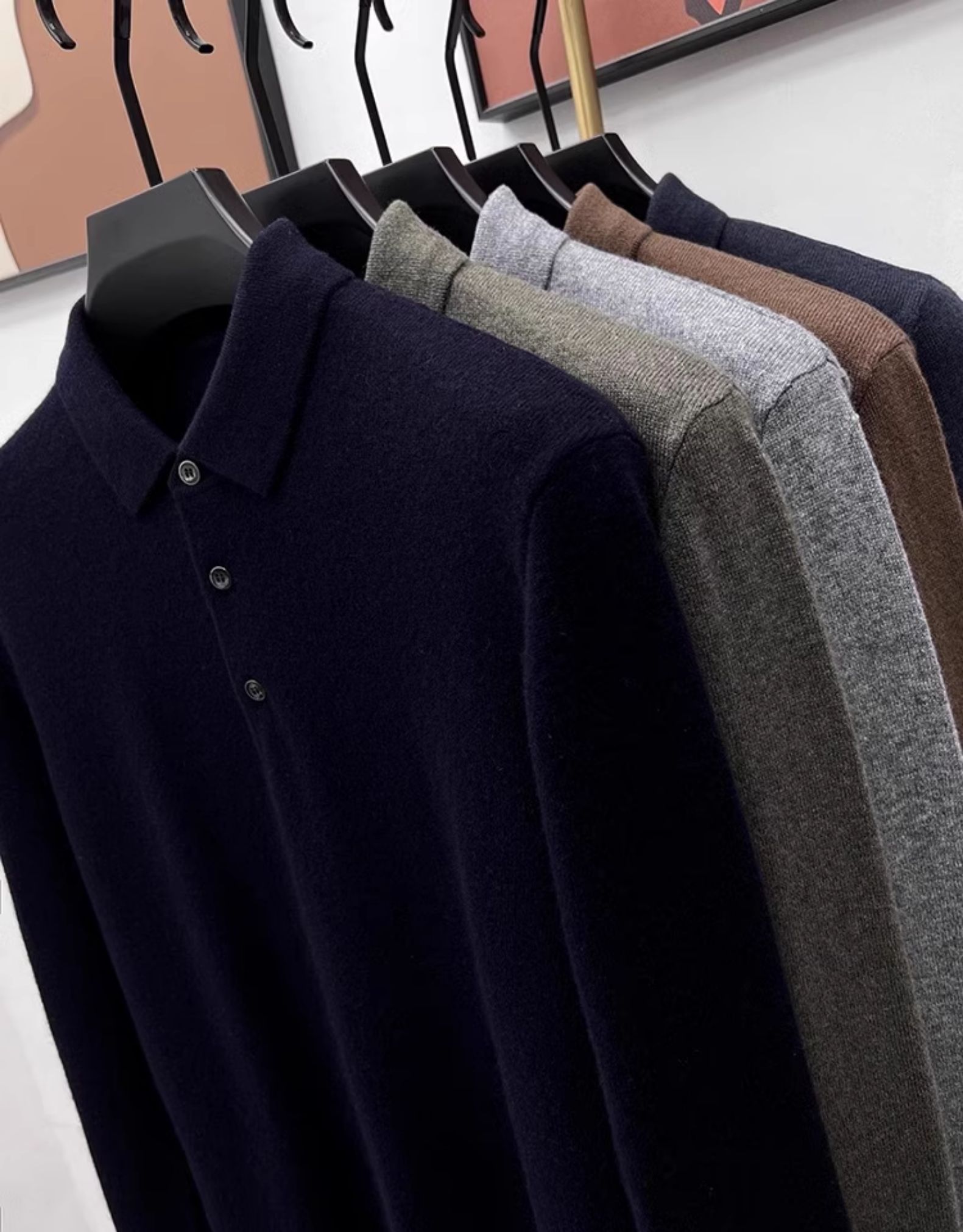 2025 Men's business casual high-end cashmere sweater