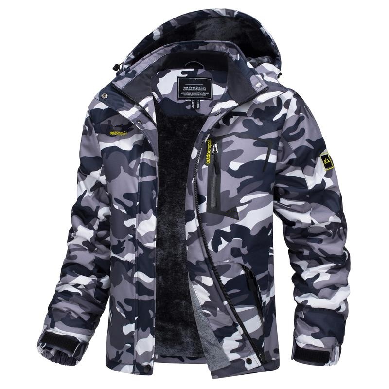 Women's Waterproof Ski Suit with Hood and Fleece Lined Warm Winter Outerwear