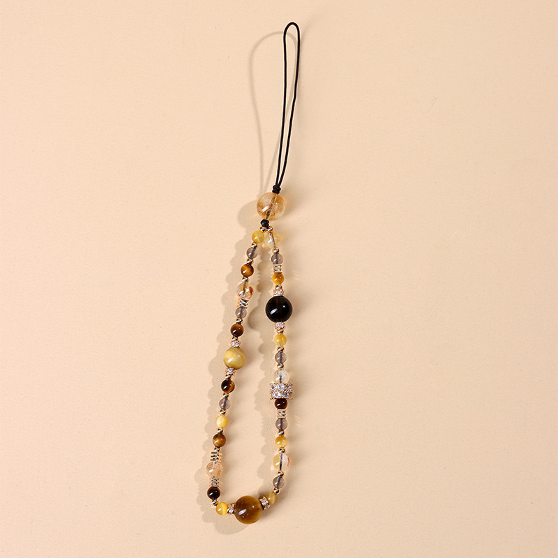 Golden Aura Natural Crystal Phone Charm