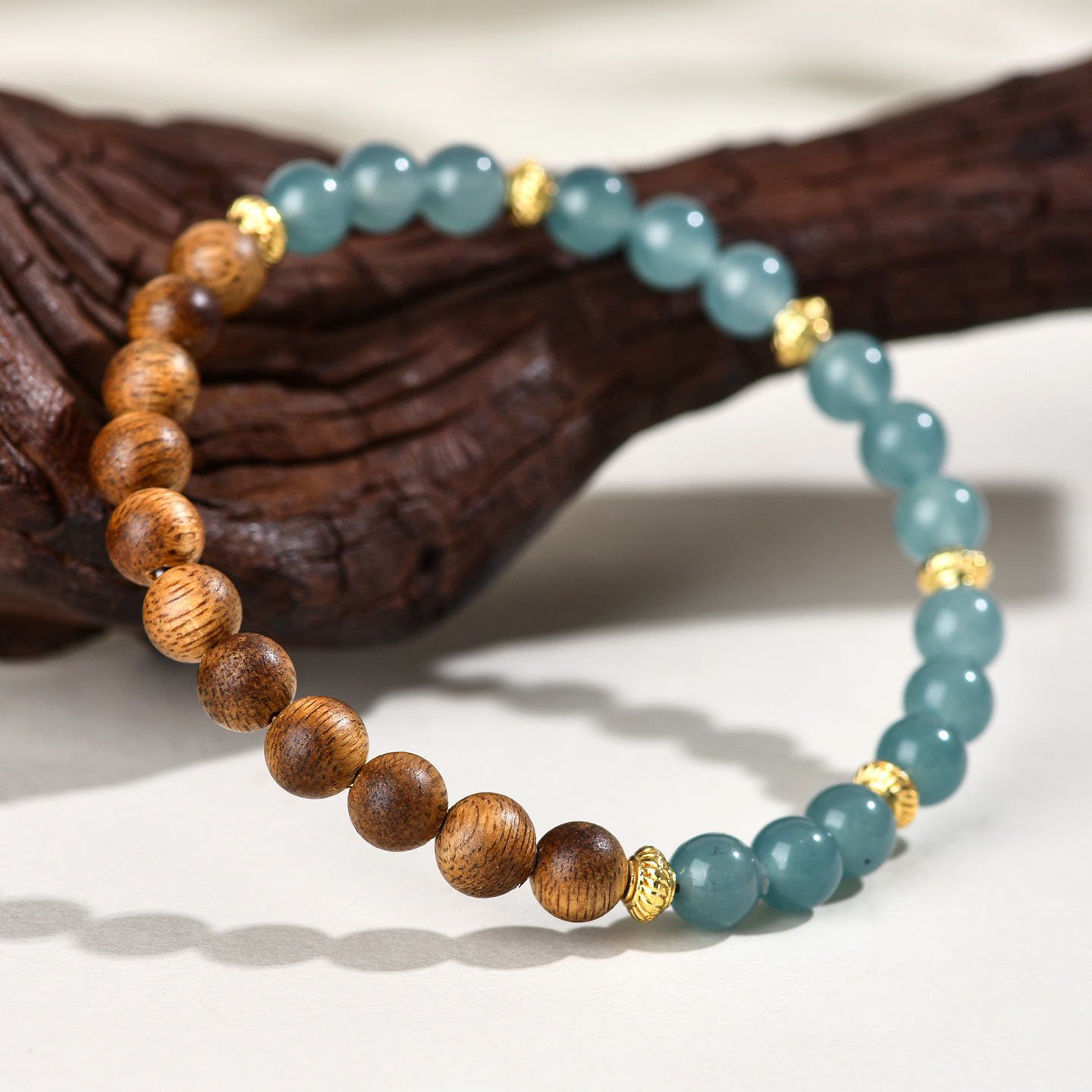 Feng Shui Blue Chalcedony & Agarwood Bracelet - Love Resonance Tool to Match Your Ideal Partner’s Vibe