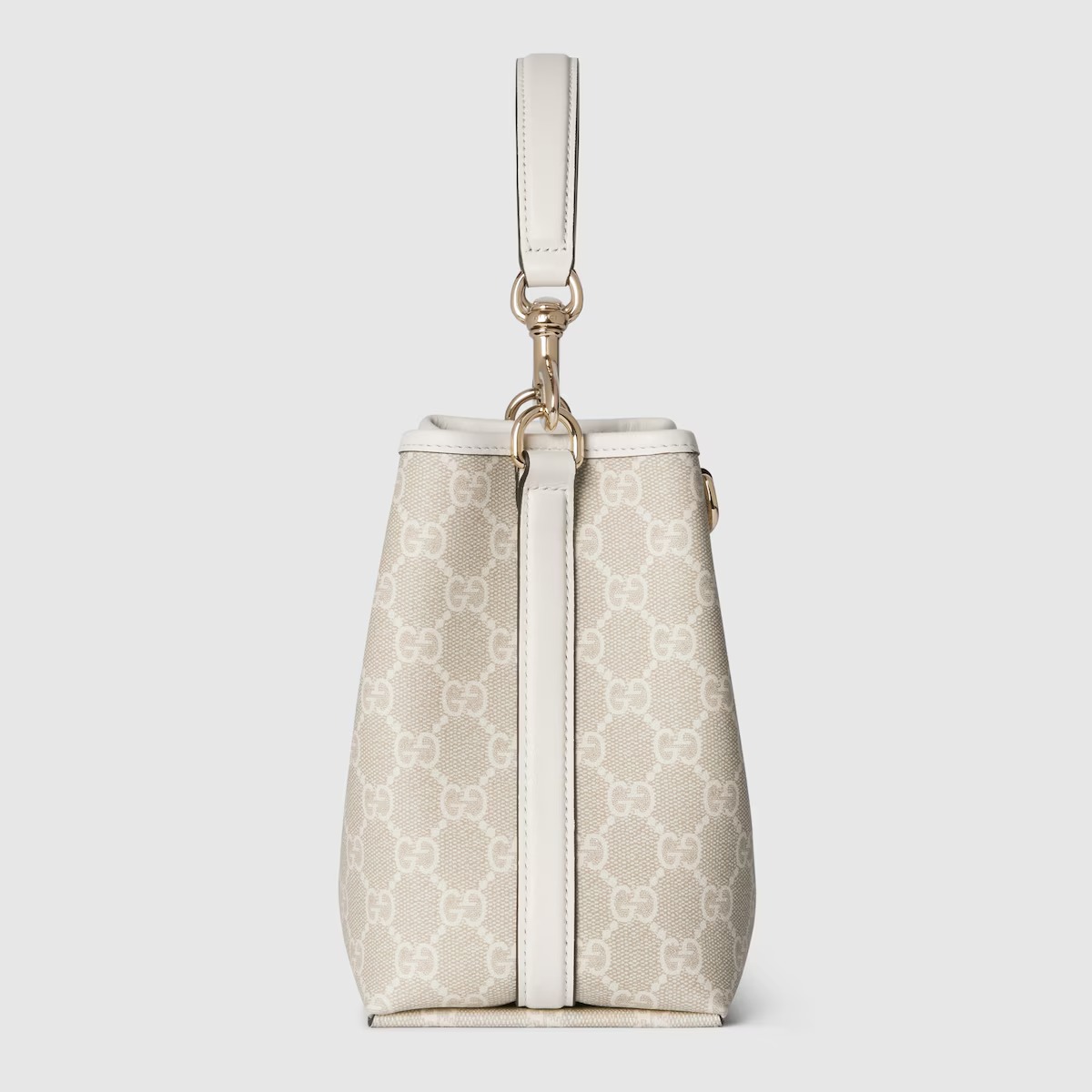 GG Emblem Small Bucket Bag White