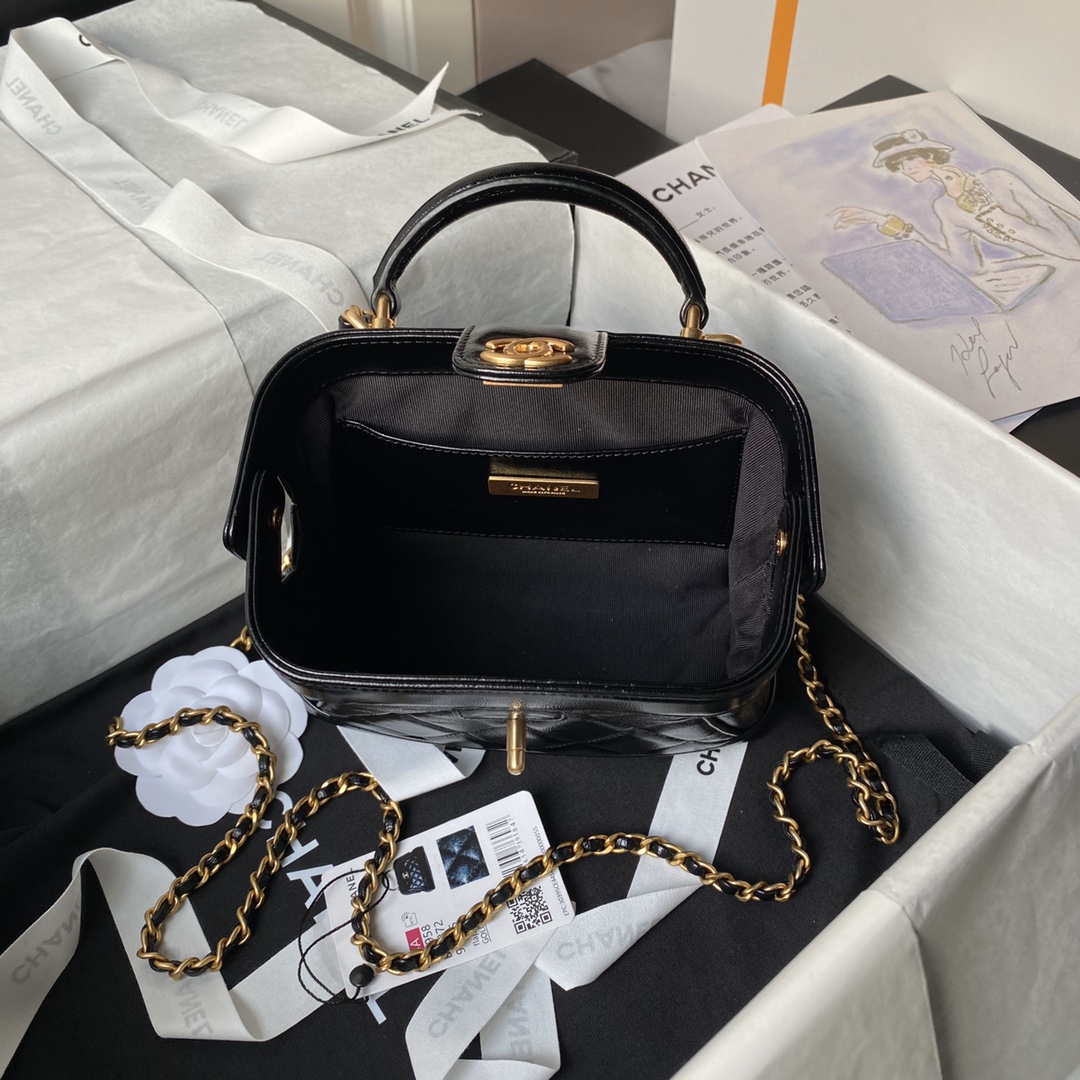 CHANEL Mini/Small Bag with Top Handle Black-AS4958