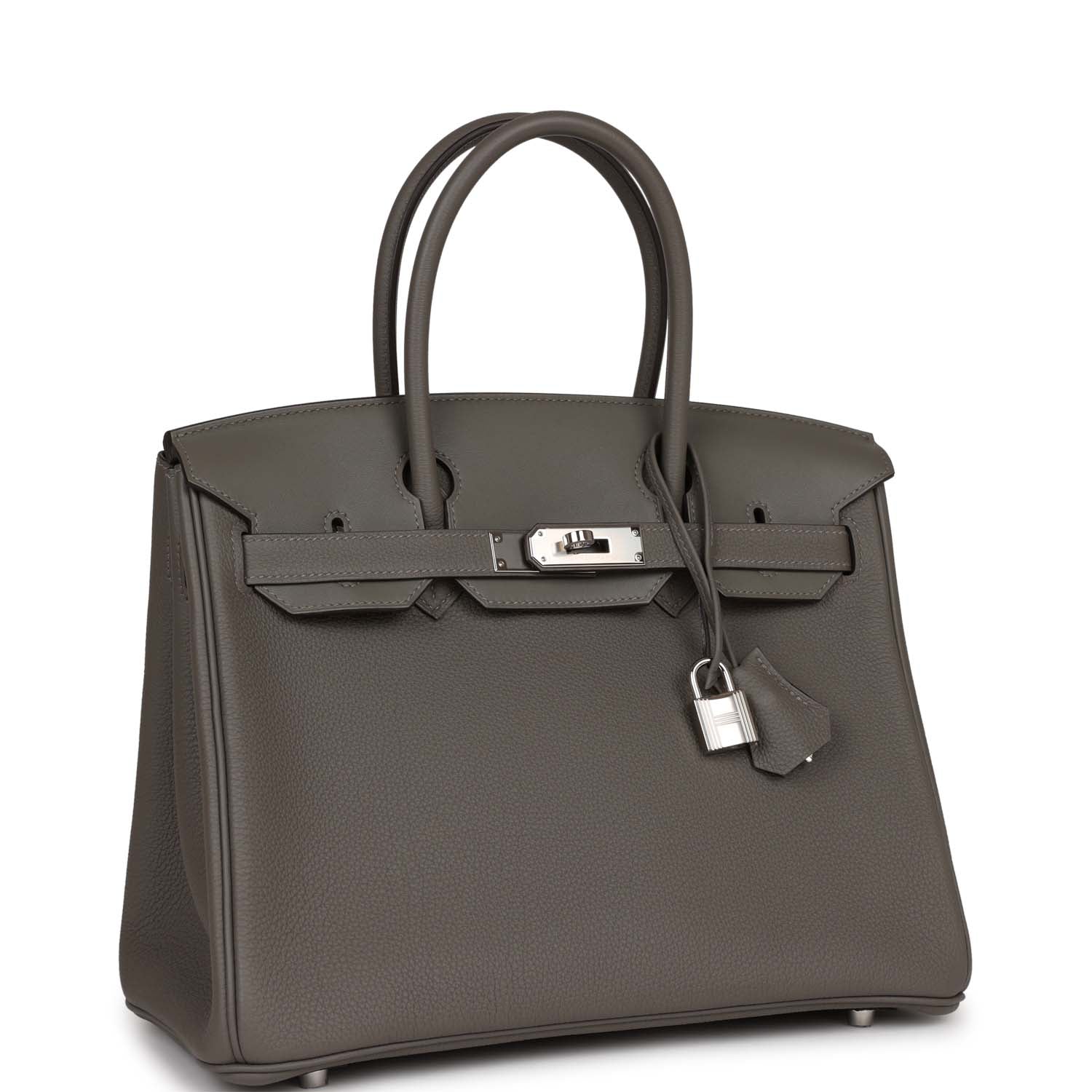 3 En 1 Birkin 30 Gris Meyer Togo and Swift Palladium Hardware