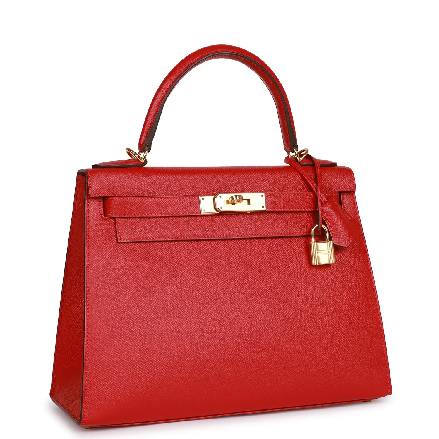 Kelly Sellier 28 Rouge Casaque Epsom Gold Hardware