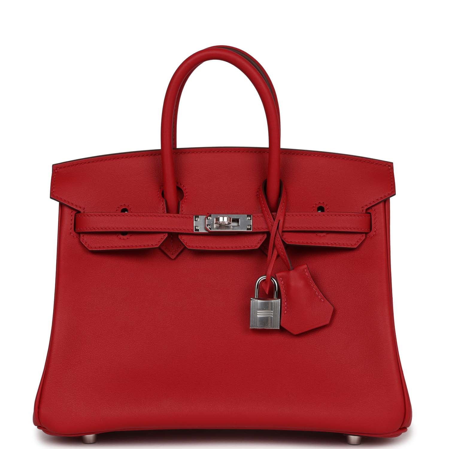 Birkin 25 Rouge Piment Swift Palladium Hardware