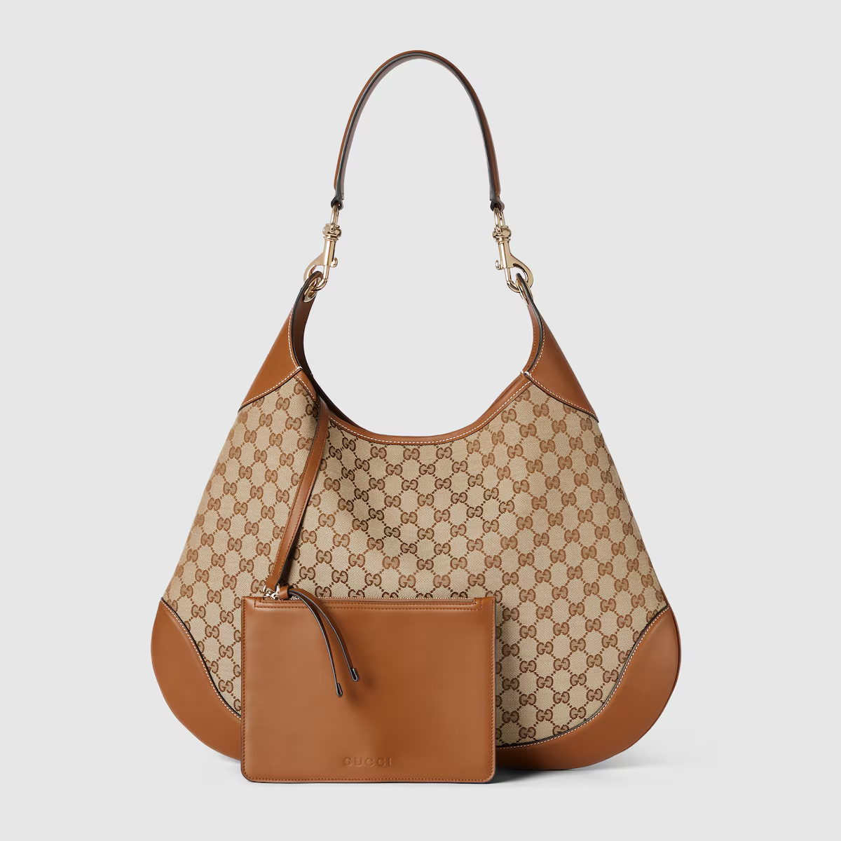 Gucci B Large Shoulder Bag Brown