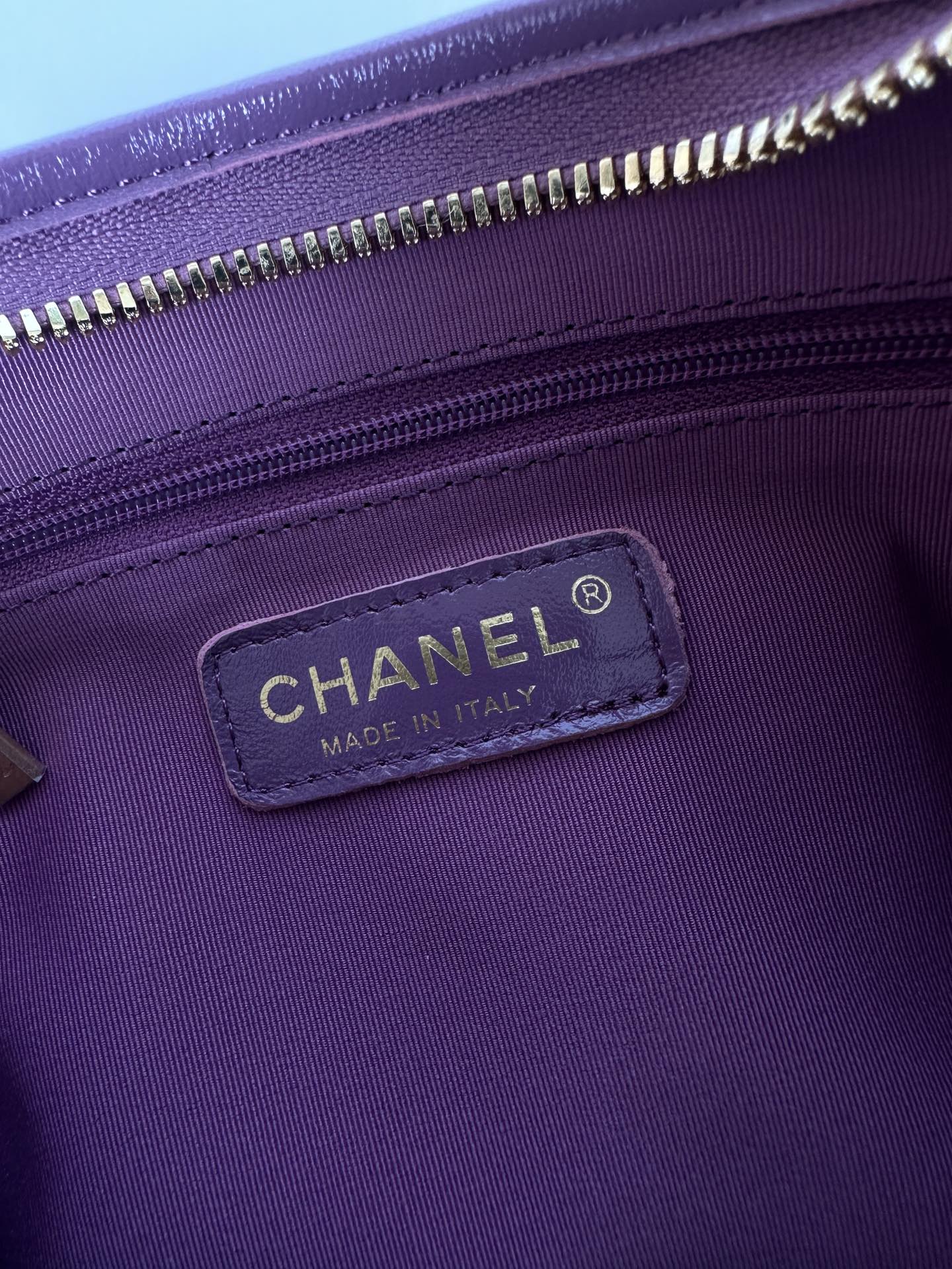 CHANEL Hobo Handbag Purple- AS4912
