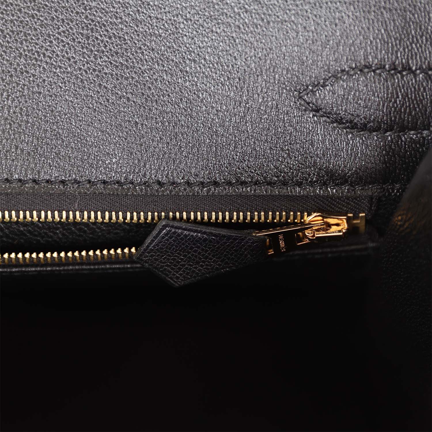 Birkin Sellier 30 Black Madame Gold Hardware