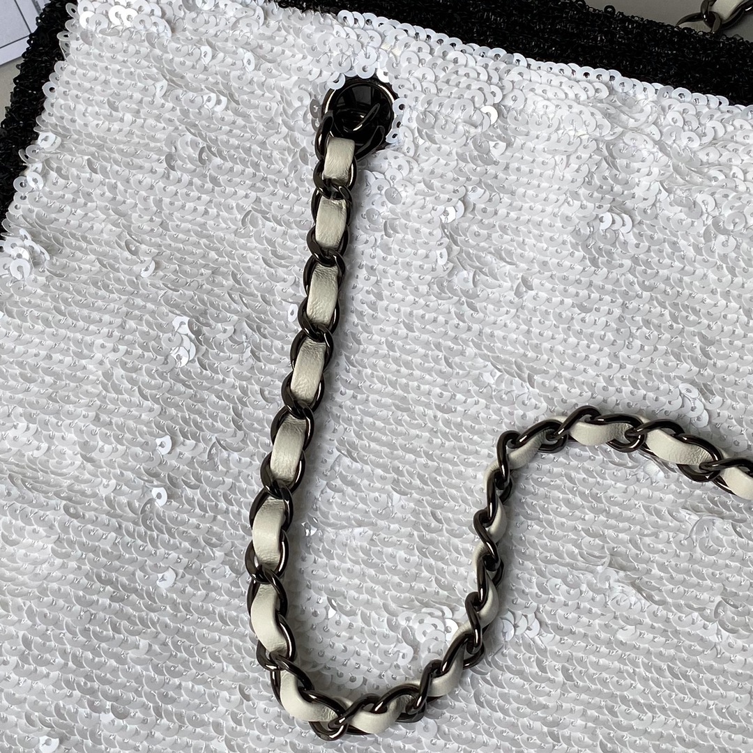 CHANEL Shopping Bag White- AS4856