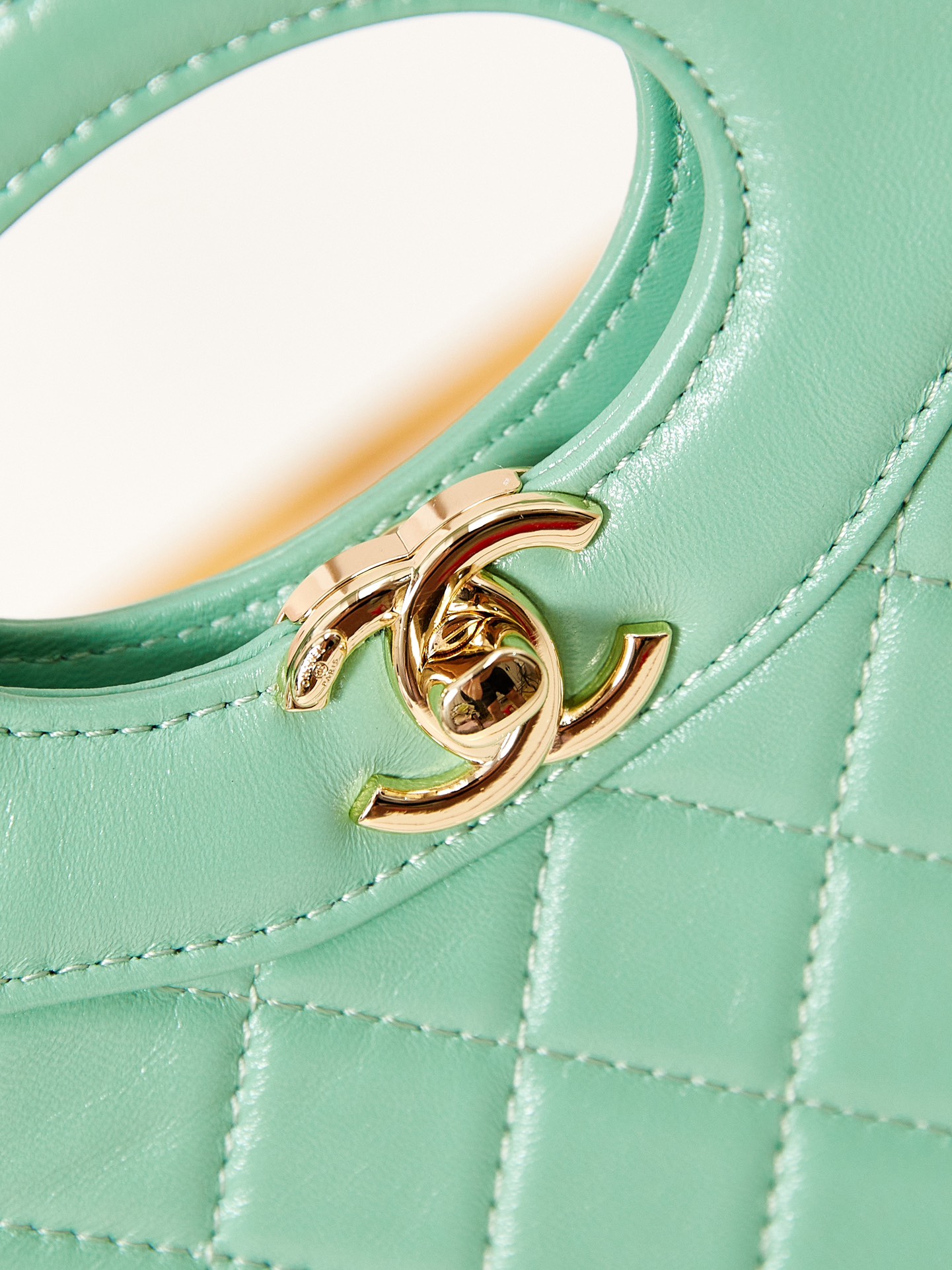 CHANEL 31 Mini Shopping Bag Green-AS4133