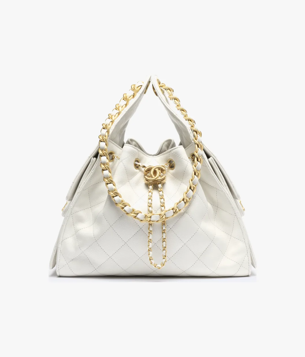 Chanel 25 Small Handbag White