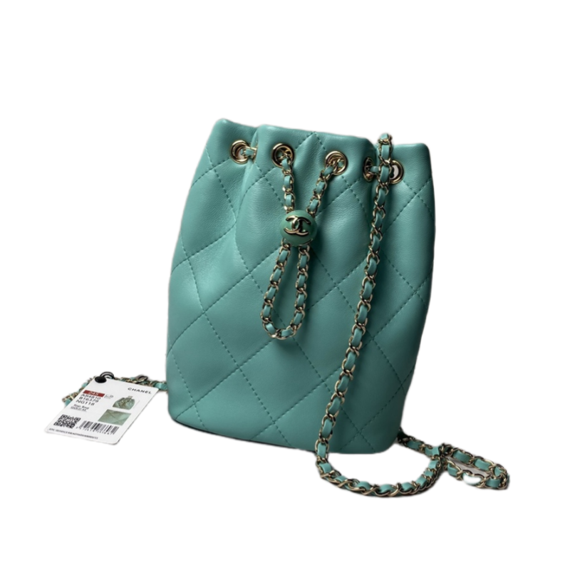 CHANEL Backpacks Shiny Lambskin & Gold-Tone Metal Greener-AS4810