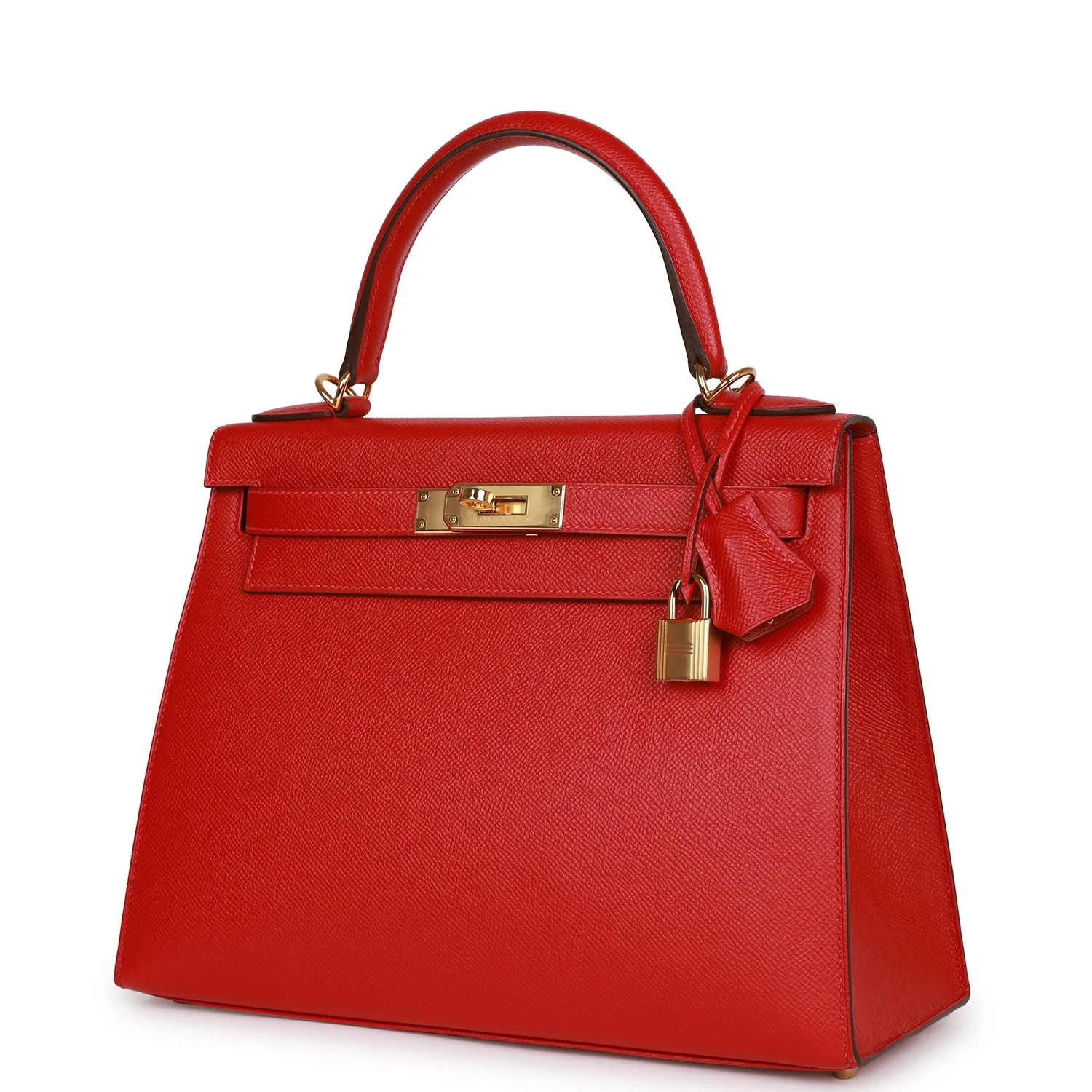 Kelly Sellier 28 Rouge Casaque Epsom Gold Hardware
