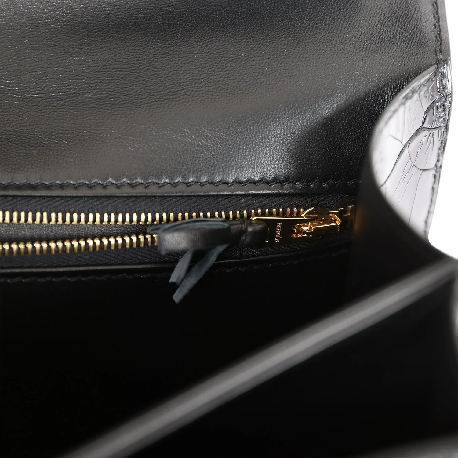 Constance 24 Black Shiny Alligator Rose Gold Hardware