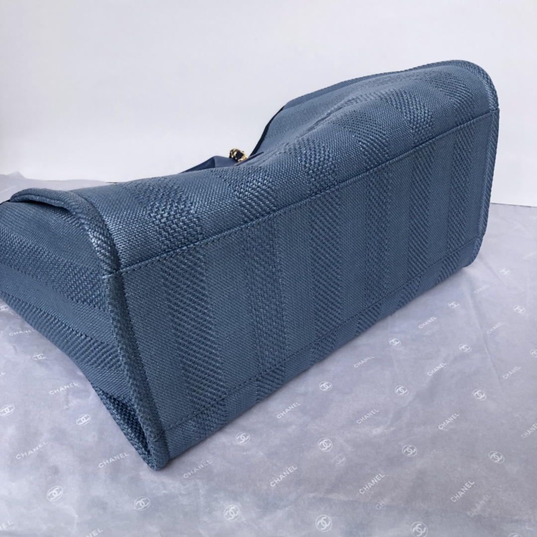 CHANEL Medium Tote Blue2- A66941