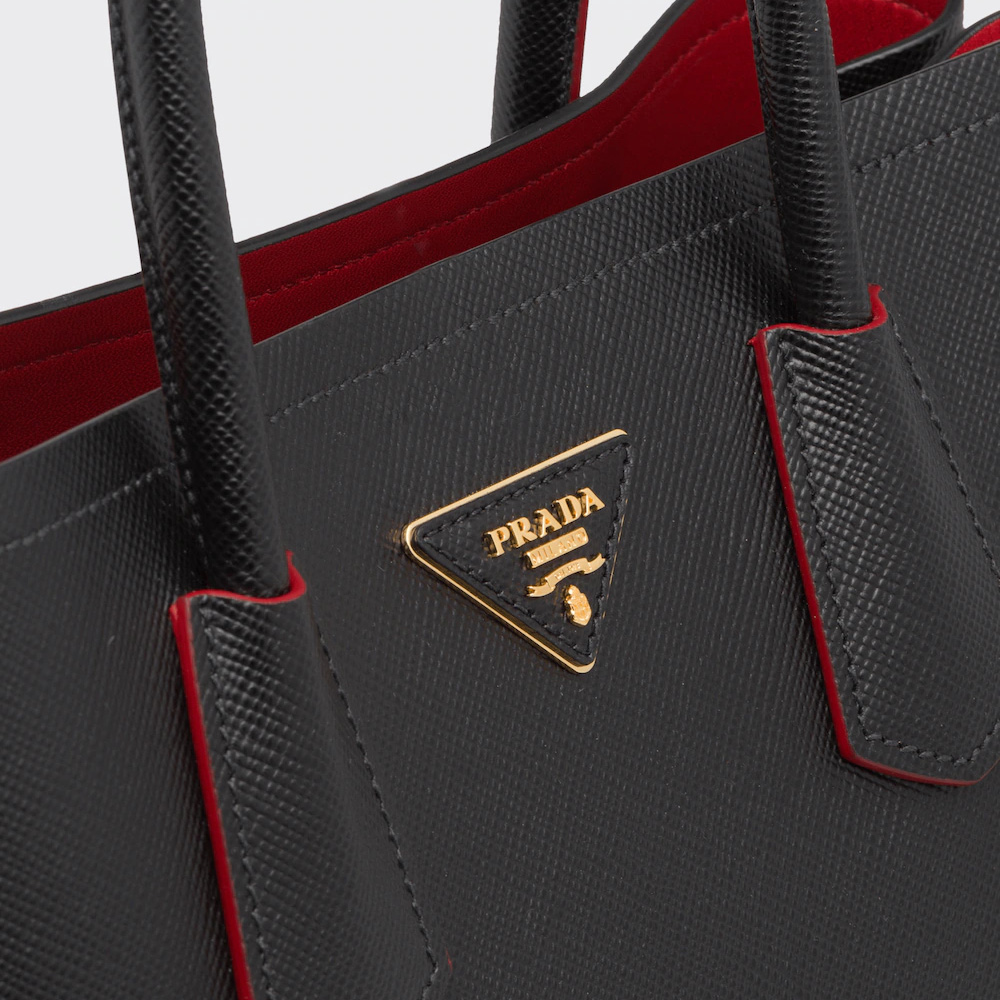 Small Saffiano Leather Double  Bag