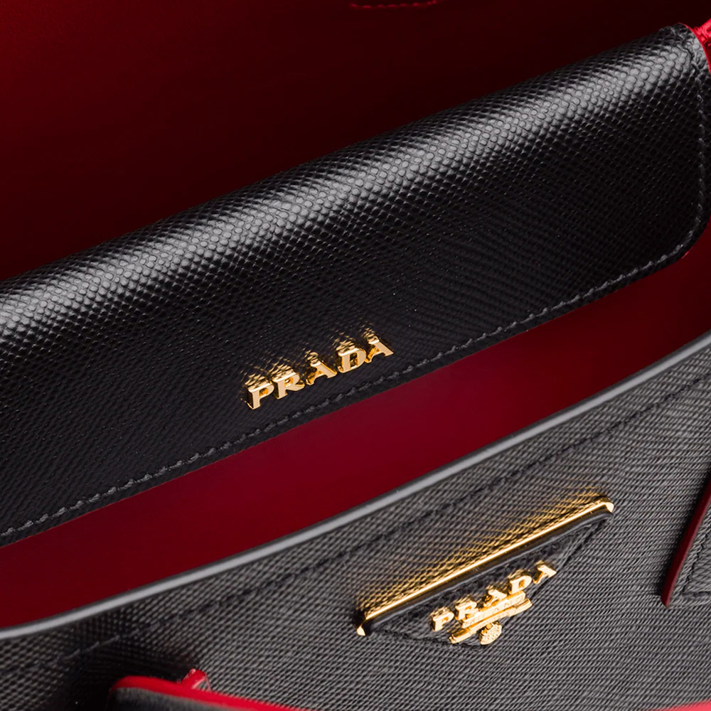 Small Saffiano Leather Double  Bag