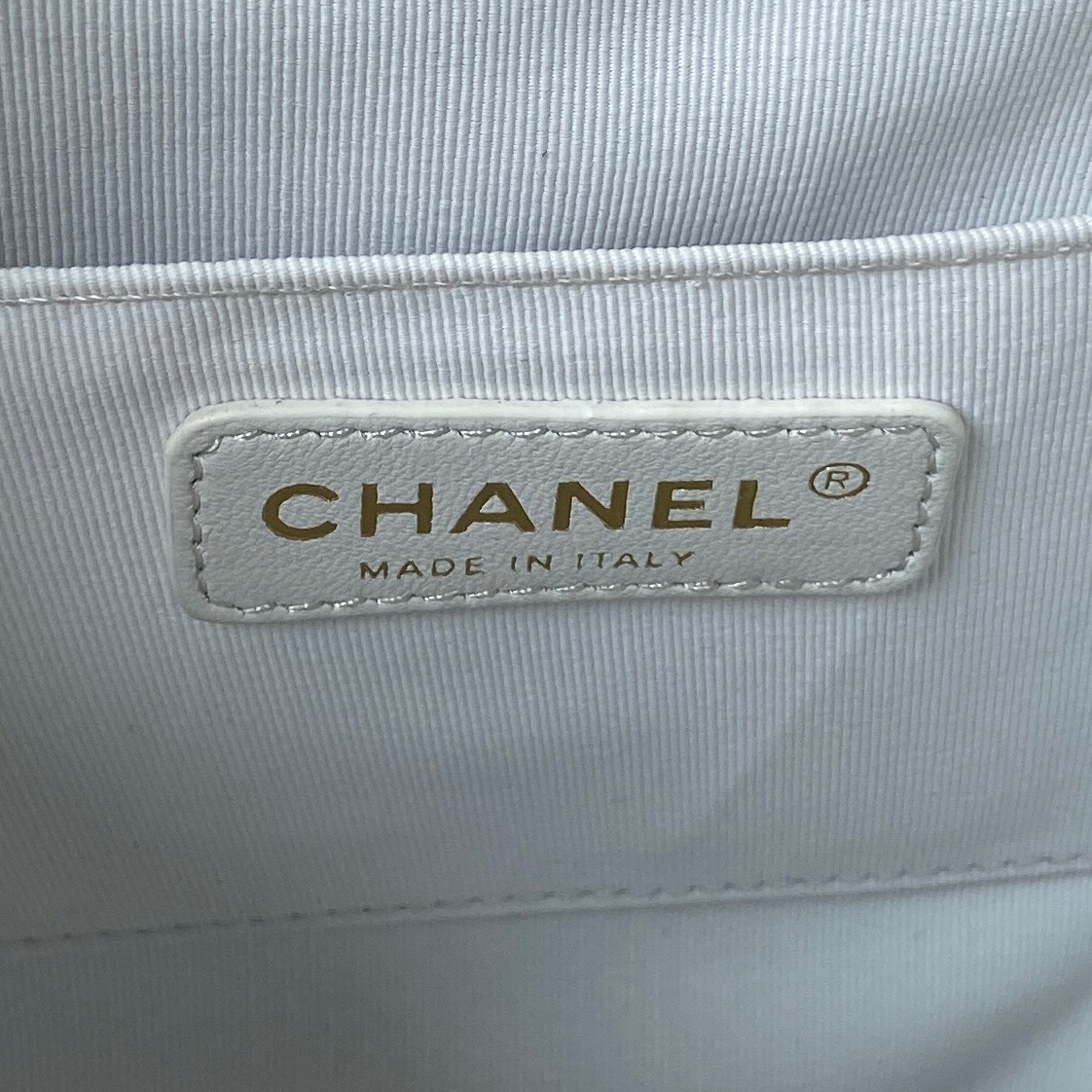 CHANEL Backpacks Grained Calfskin & Gold-Tone Metal White -AS3787