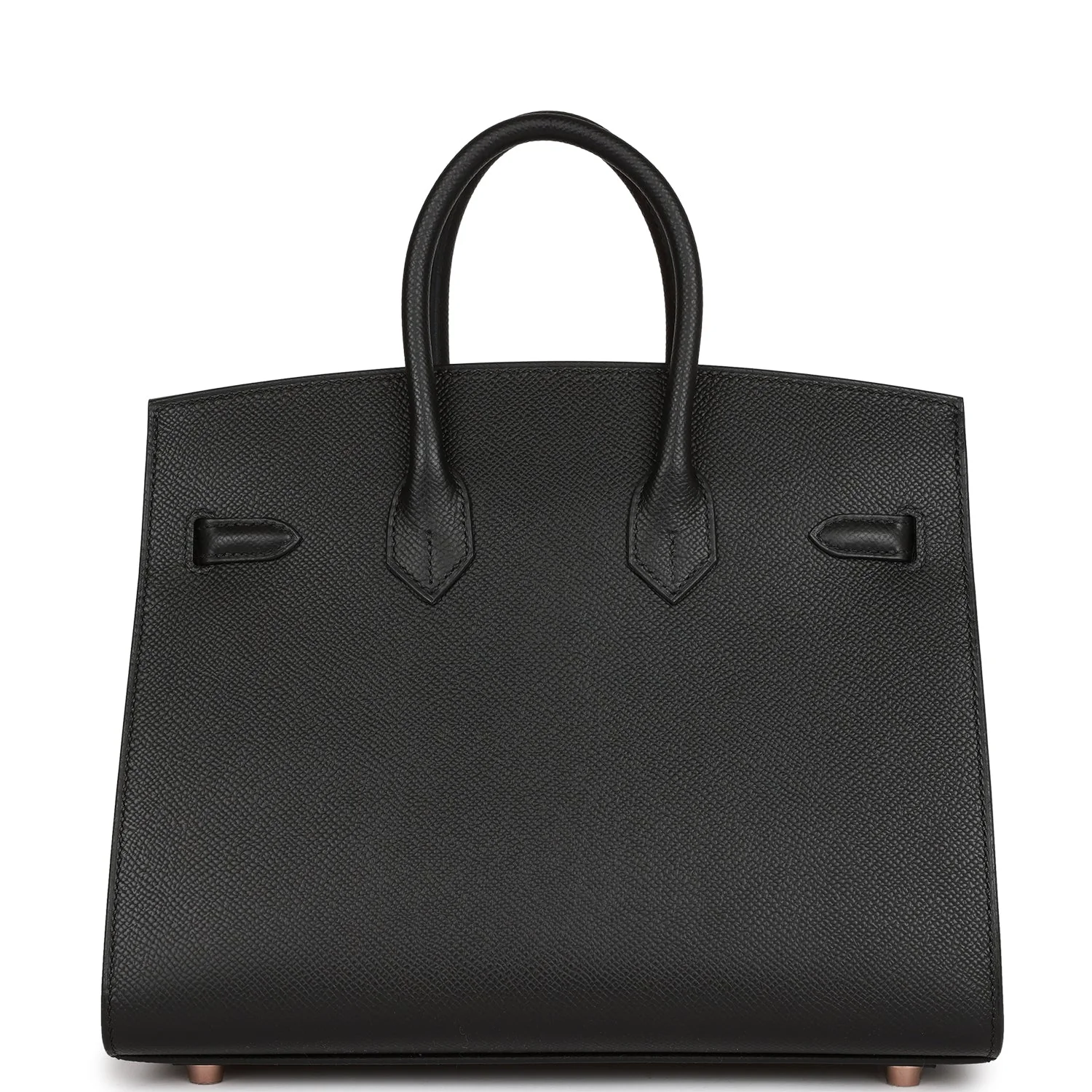 Birkin Sellier 25 Black Epsom Rose Gold Hardware
