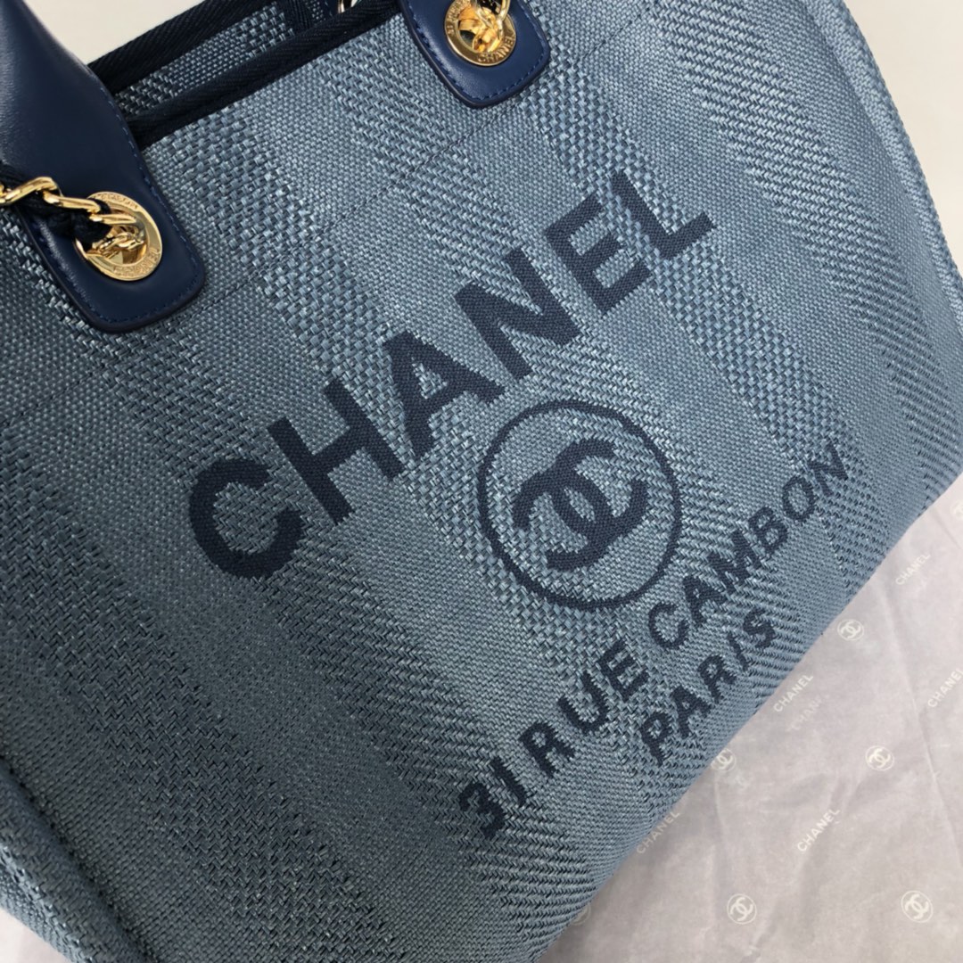 CHANEL Medium Tote Blue2- A66941