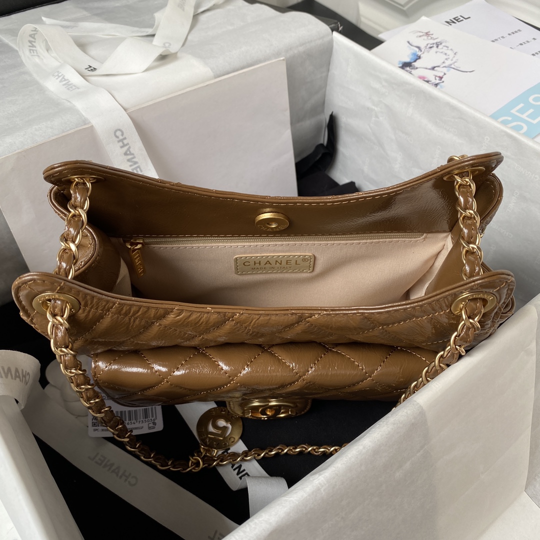 CHANEL Hobo Handbag Chocolates-AS4322