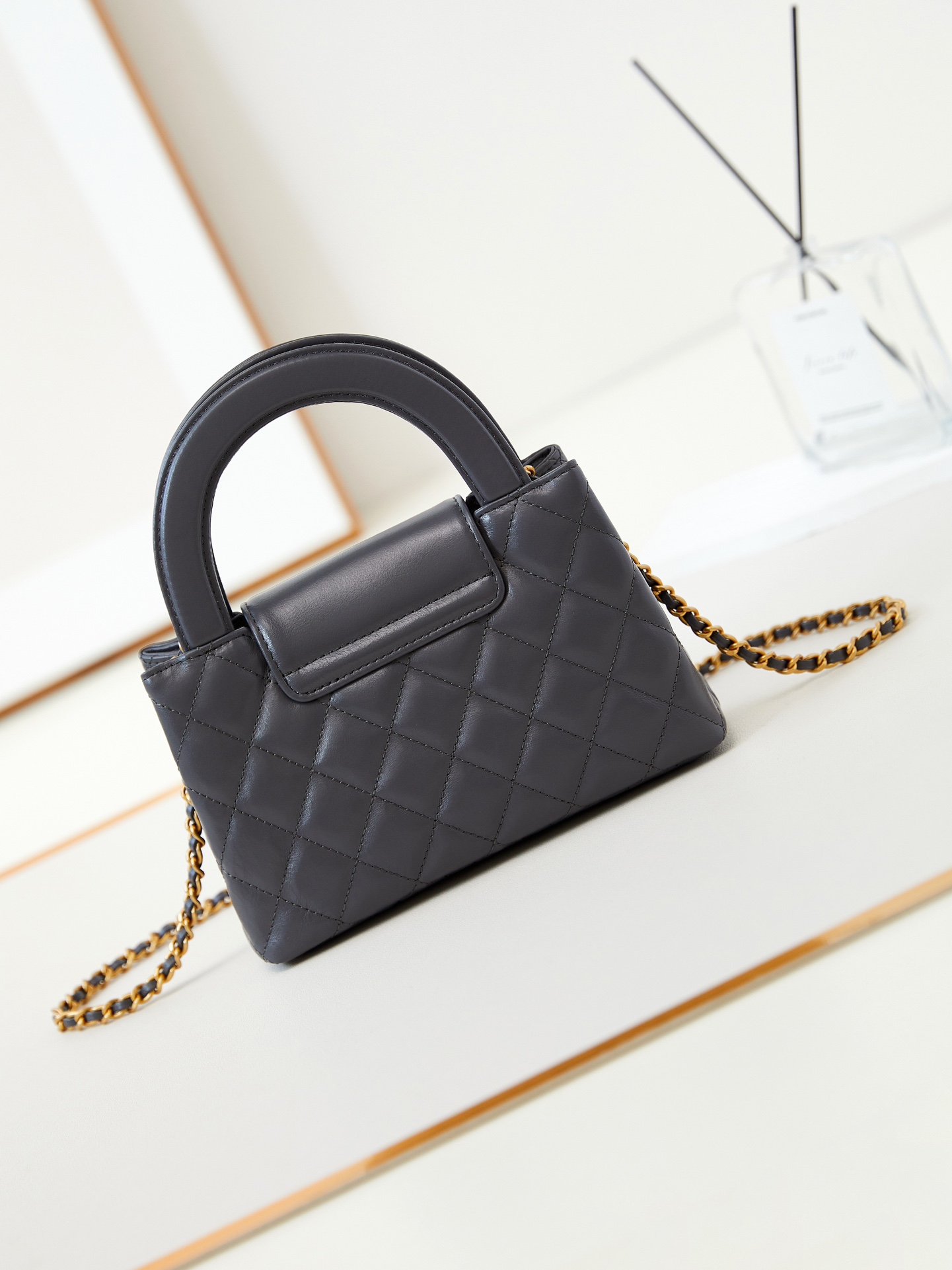 CHANEL Mini Shopping Bag kelly Grey - AS4416