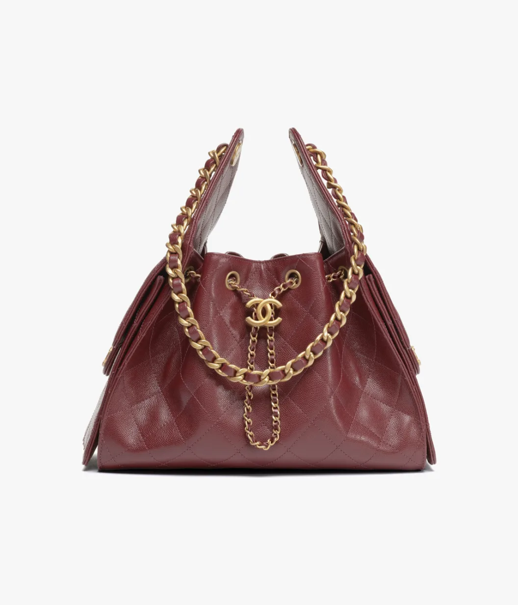 Chanel 25 Small Handbag Wine Red