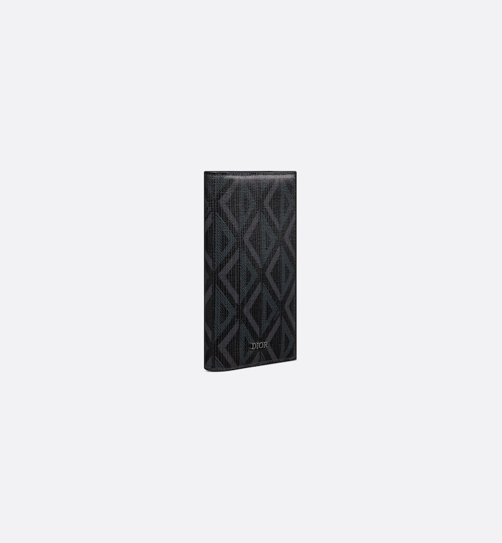 Long Bifold Card Holder  Black CD Diamond Canvas